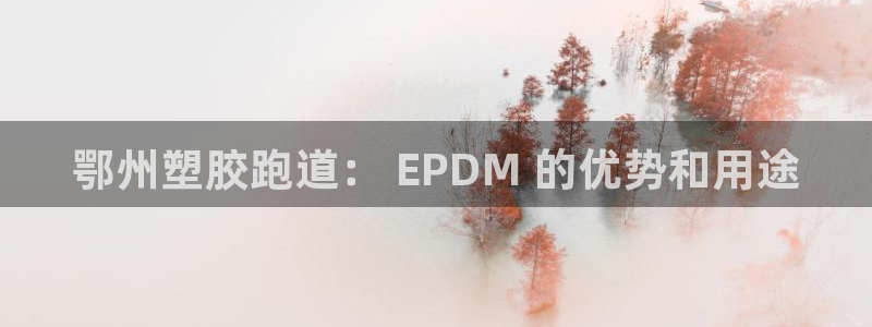 尊龙凯时不朽情缘：鄂州塑胶跑道： EPDM 的优势和